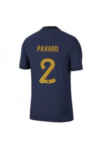Ranska Benjamin Pavard #2 Jalkapallovaatteet Kotipaita MM-kisat 2022 Lyhythihainen